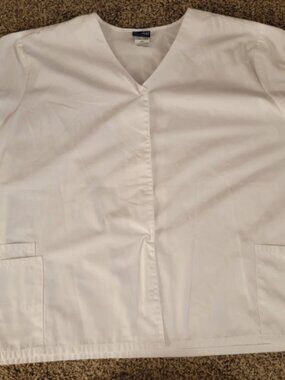 Cherokee 4770 Women's Workwear Snap Front V-Neck Scrubs Shirt - White